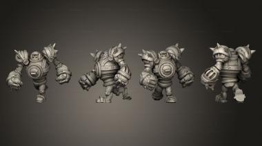 Military figurines Gear town Gate Golem Walking Large 3d model
