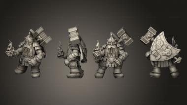 Military figurines Gear town Steel Dwarf Blacksmith v 1 Large 3d model
