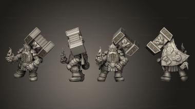 Military figurines Gear town Steel Dwarf Blacksmith v 2 Large 3d model