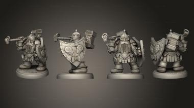 Military figurines Gear town Steel Dwarf Shield v 1 3d model