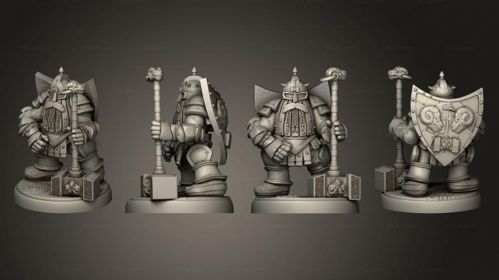 Military figurines (Gear town Steel Dwarf v 1, STKW_6608) 3D models for cnc