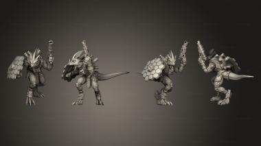 Military figurines Geckos 1 Shield 3d model