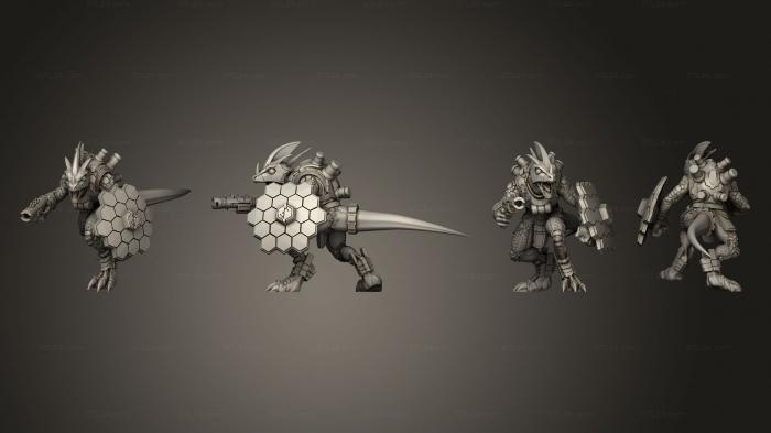 Military figurines (Geckos 2 Shield 1, STKW_6625) 3D models for cnc