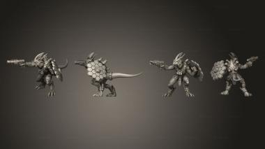 Military figurines Geckos 4 Shield 1 3d model