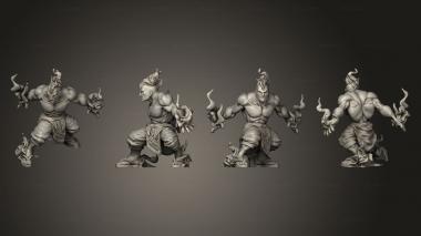 Military figurines Genasi 01 Fire a 3d model