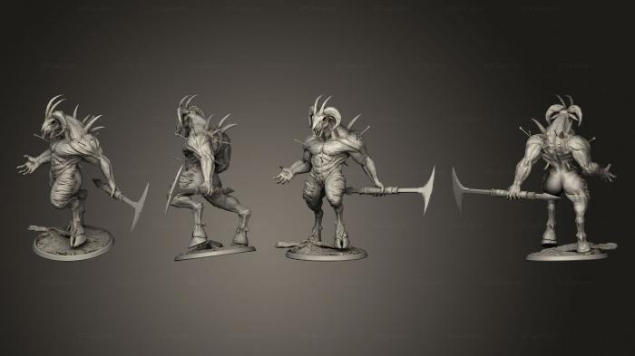 Military figurines (giant goat warrior, STKW_6682) 3D models for cnc