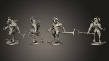 Military figurines giant goat warrior 3d model