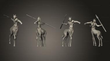 Military figurines Giraffe Centaur Spear Large 3d model