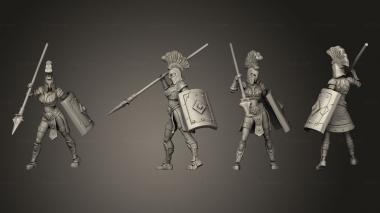 Military figurines Gladiator Female Spear 3d model