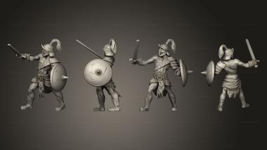 Military figurines Gladiator Male Fighting 3d model