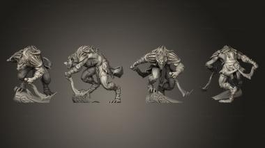 Military figurines Gnoll Berserk 3d model