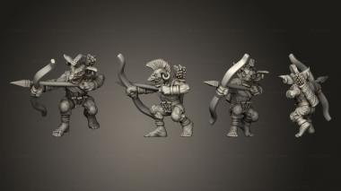 Military figurines Goblin Tribe Archer 3d model