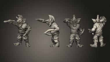 Military figurines Goblin Tribe Brawler 3d model
