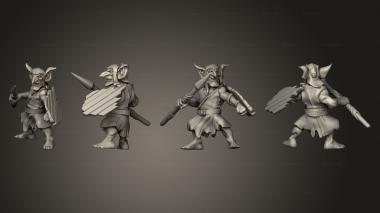 Military figurines Goblin Tribe Spear Shield 3d model