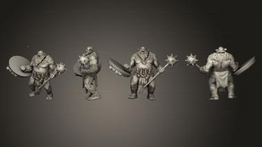 Military figurines Goblin Trouble Bugbear Base 3d model