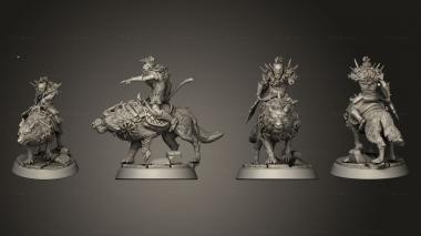 Military figurines Goblin Trouble Dog Rider 3d model