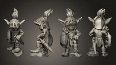 Military figurines Goblin Warrior Knight 3d model