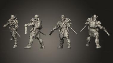 Military figurines Goblin Warriors 2 3d model