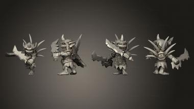 Military figurines Goblin with Swords 3d model