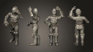 Military figurines Goldenrod Bot 02 3d model
