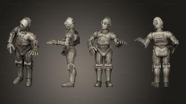 Military figurines Goldenrod Bot v 3 3d model