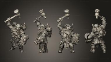 Military figurines Golemmar Gnome C Kit I Hammer Steam Fist 3d model