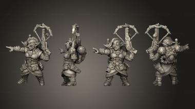 Military figurines Golemmar Gnome E Kit I Goggle Steam Crossbow 3d model