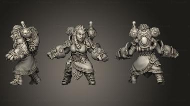 Military figurines Golemmar Gnome F Kit I Steam Fists 3d model