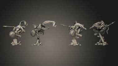 Military figurines Graveyard Ghost Spear Shield 3d model