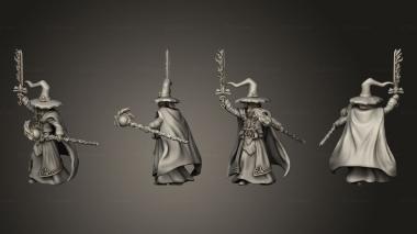 Military figurines Gray Wizard Flame Sword 3d model