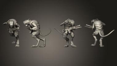 Military figurines Great Rat Rifle 1 3d model