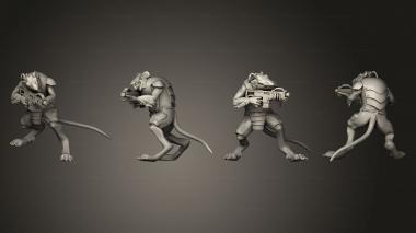 Military figurines Great Rat Rifle 2 3d model