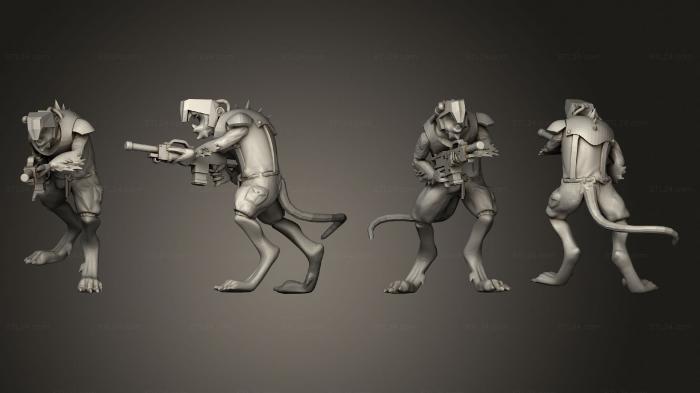 Military figurines (Great Rat Rifle 4, STKW_6993) 3D models for cnc