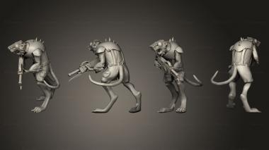 Military figurines Great Rat Rifle 6 3d model