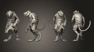 Military figurines Great Rat Rifle 7 3d model