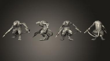 Military figurines Great Rat Rifle 9 3d model
