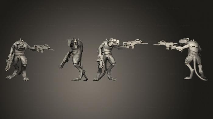 Military figurines (Great Rat Rifle 10, STKW_6999) 3D models for cnc