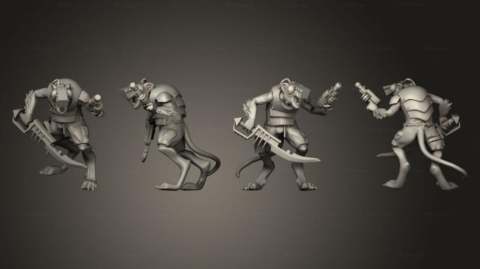 Military figurines (Great Rat 01, STKW_7000) 3D models for cnc