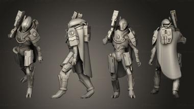 Military figurines Greater Good Fire Blade Turian Auxiliary by That Evil One 6 Carbine Helmet 3d model