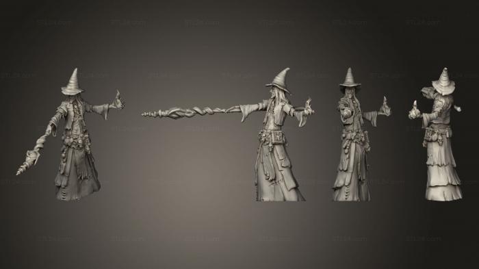 Military figurines (Green Hag Magic Attack, STKW_7035) 3D models for cnc