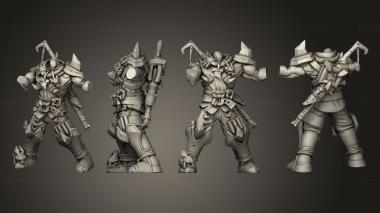 Military figurines Grul Hellbourne Pose A 3d model
