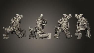 Military figurines Grul Hellbourne Pose D 3d model