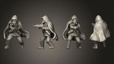 Military figurines grunge flamer 3d model