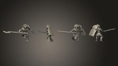 Military figurines Guard 2 Spear 3d model