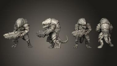 Military figurines Guard 3 Gun 3d model
