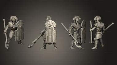 Military figurines Guard 3 Spear 3d model