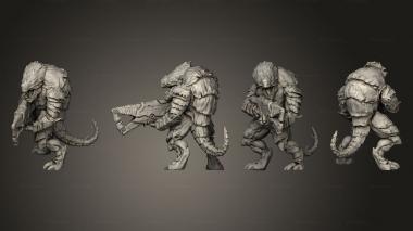 Military figurines Guard 4 Hook Gun 3d model
