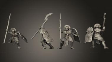 Military figurines Guard 4 Spear 3d model