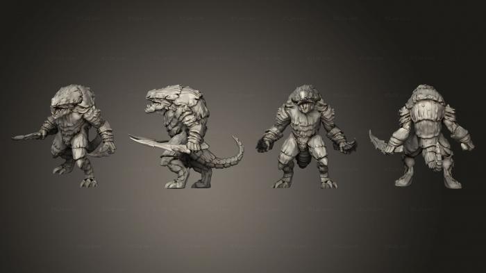 Military figurines (Guard 5 Swords, STKW_7086) 3D models for cnc