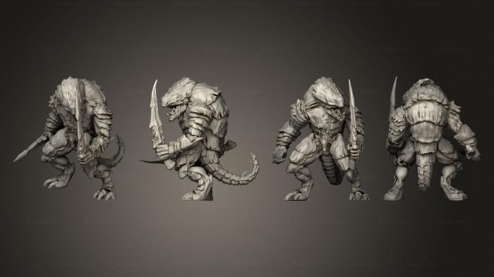 Military figurines (Guard 6 Swords, STKW_7088) 3D models for cnc